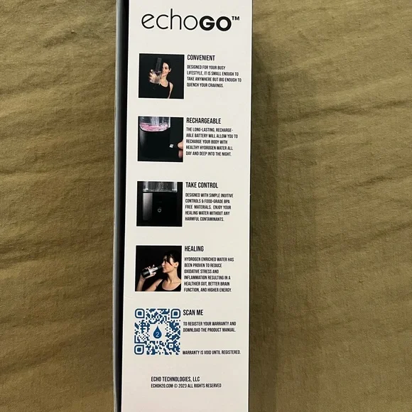 NIB Echo Pink Personal on the Go hydrogen bottle 💕💕💕💕💕💕💕💕💕 super easy to use - Picture 3 of 3